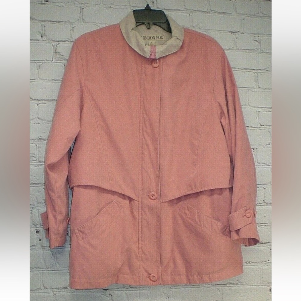 London Fog Womens Size Large Tan Light‎ Peach Pink Light Weight Jacket